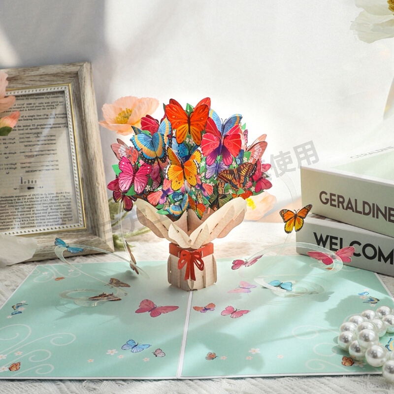教师节贺卡2025新款送老师花束感谢师恩礼物高级感祝福立体小卡片