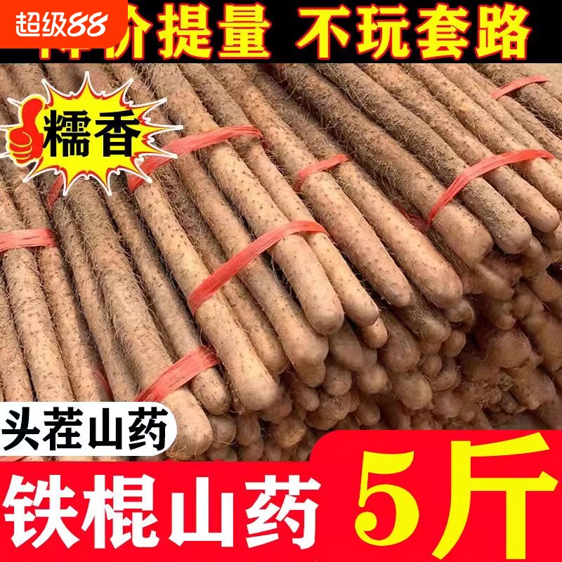 正宗河南焦作温县垆土铁棍山药新鲜现挖粉糯怀淮山生铁杆包邮甘甜
