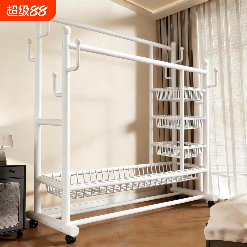 挂衣架家用落地简易衣帽架卧室阳台晾晒衣架出租屋加粗加厚衣服架