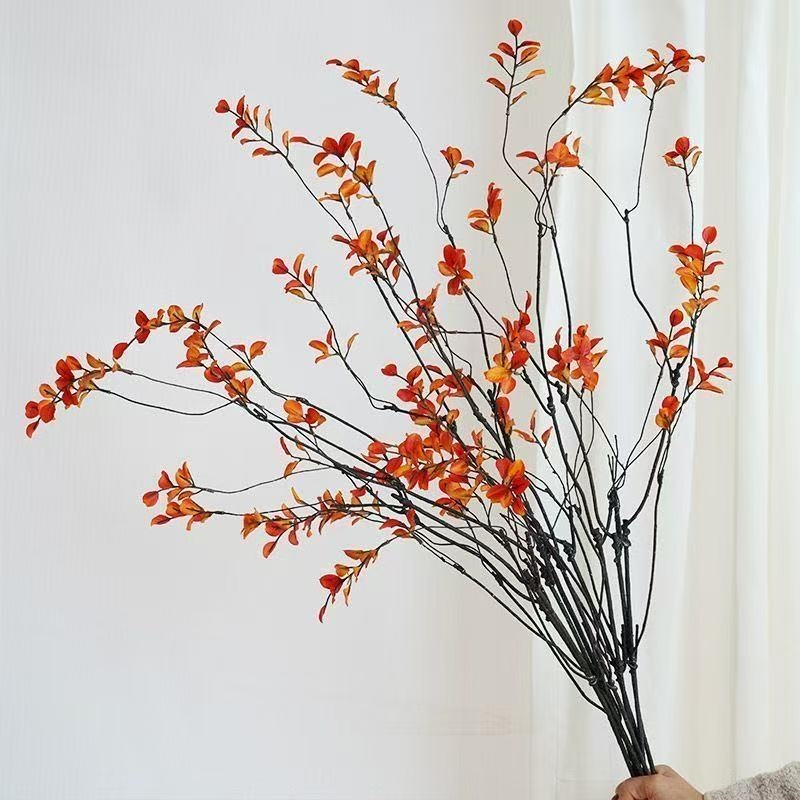 枫叶仿真花干花花束客厅摆设