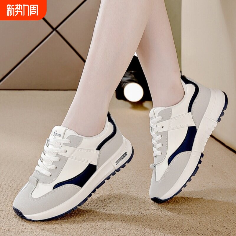 欧伦啄木鸟真皮软底运动鞋防滑2026春季新款透气学生休闲鞋阿甘鞋