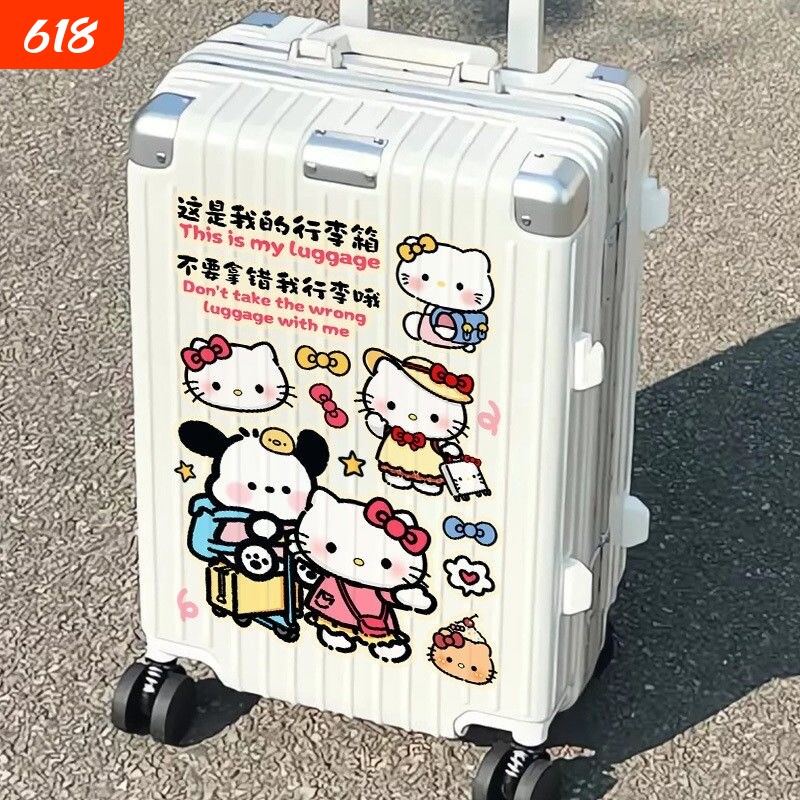 卡通kt可爱大张行李箱防水贴纸拉杆箱旅行箱装饰墙面高清贴画箱子