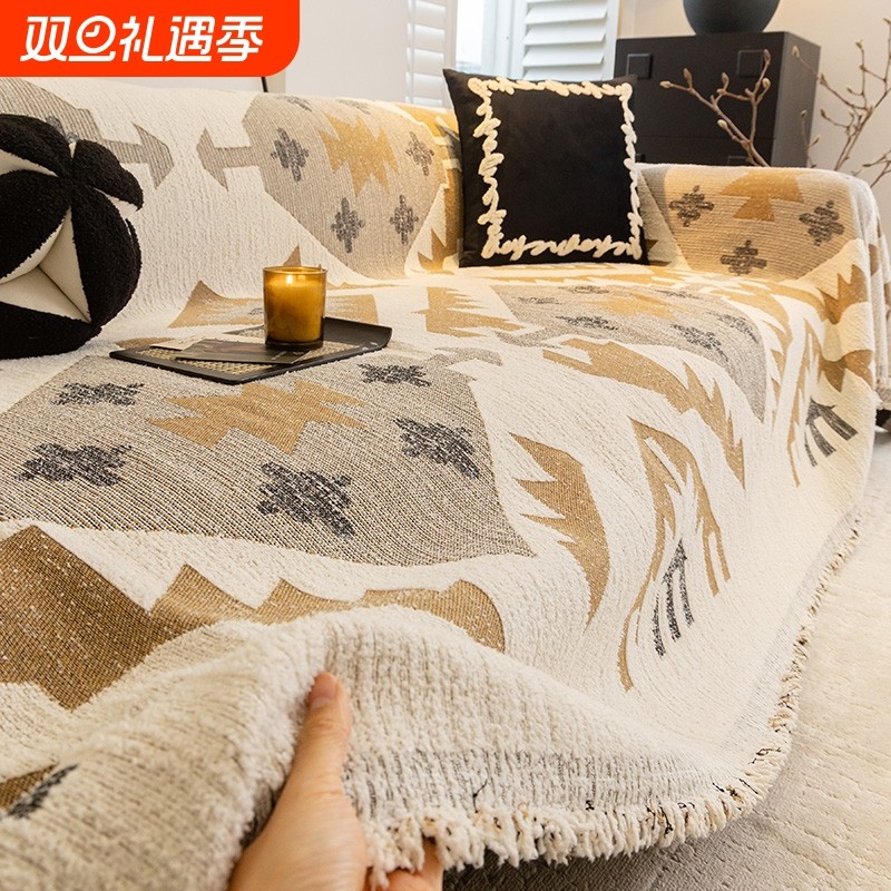 全盖2025新款四季通用盖布高级感波西米亚沙发巾沙发防猫抓沙发毯