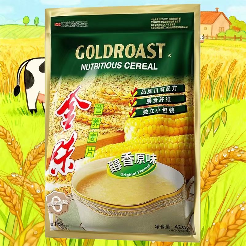 金味原味420g营养麦片学生早餐冲泡即食谷物麦片冲泡