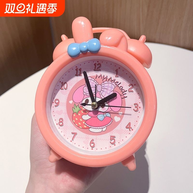 新款卡通儿童闹钟创意可爱桌面时钟学生起床强力叫醒神器个性台钟