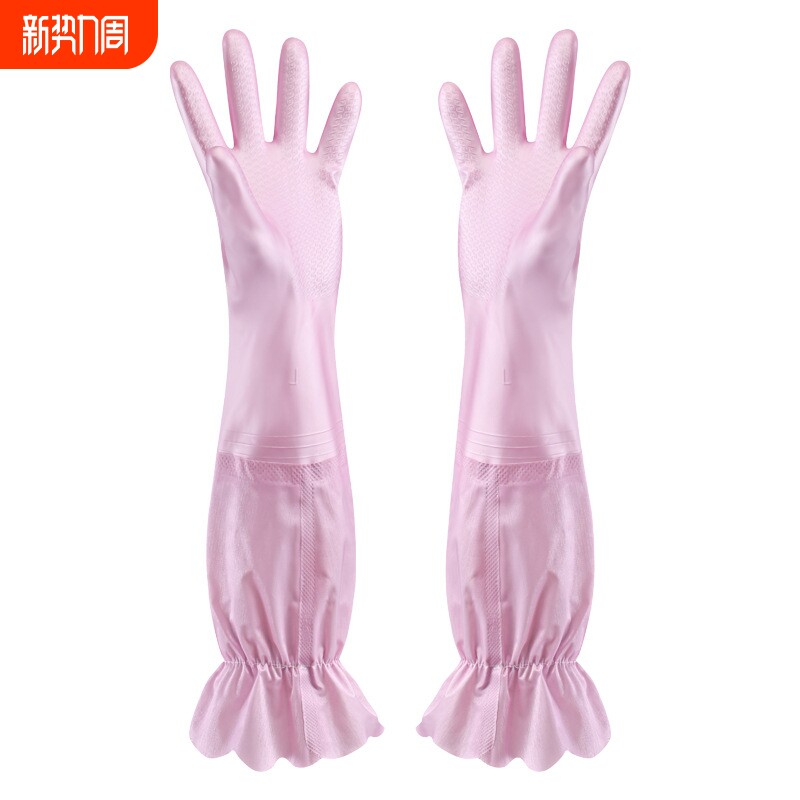 加绒加厚家务洗碗手套厨房橡胶乳胶家用洗衣服防水塑胶家务耐用女