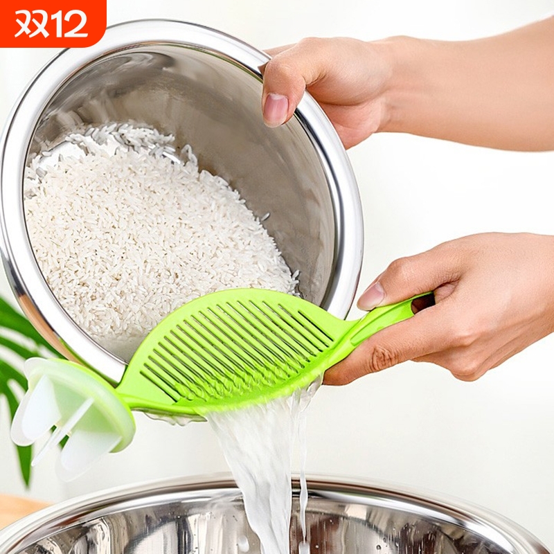 洗米神器淘米勺洗米筛厨房用品家用大全沥水器淘米刷棒食品级收纳