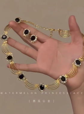 「矜贵名媛」精致法式项链女款新款宫廷风复古高级感轻奢锁骨链潮