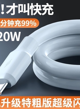 加粗快充数据线Type-c120W莽蛇超级适用华为OPPO荣耀VIVO真我手机Reno7/Reno6/R17/Reno13/findX6/K5/k9/A11