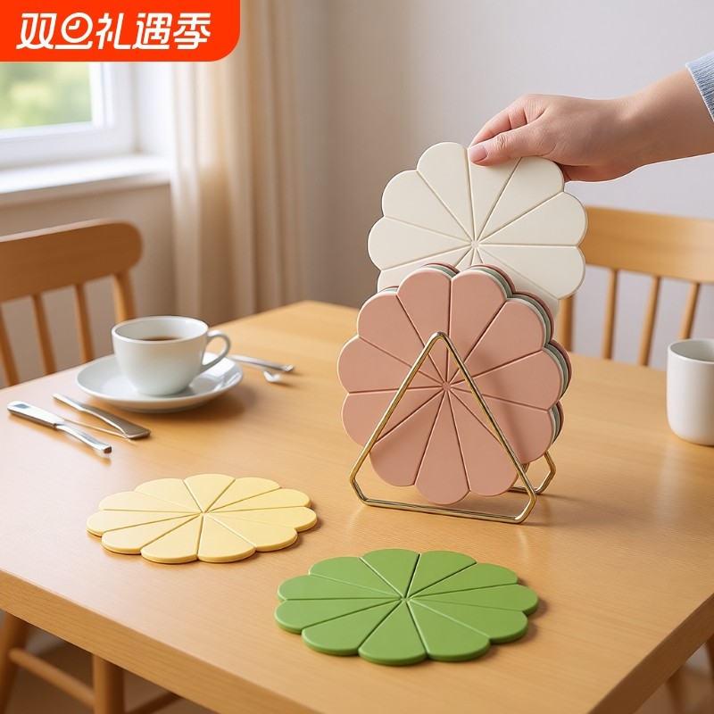 蝶氏硅胶隔热垫家用餐垫碗垫盘子防烫锅垫桌垫子耐高温餐桌垫杯垫