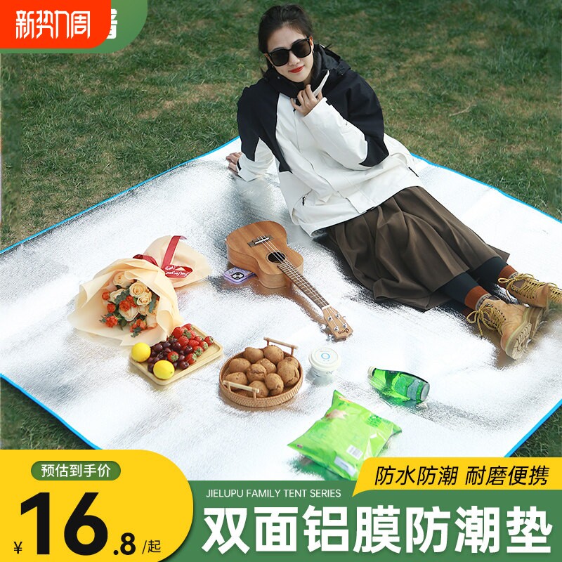 防潮垫户外露营便携加厚野餐野营家用帐篷隔潮防水床上打地铺铝箔