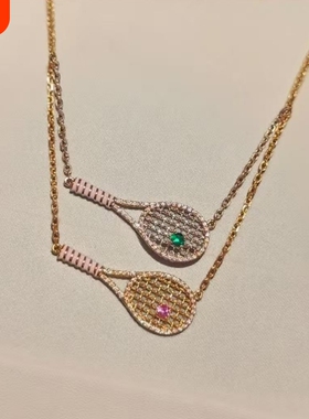 小众球拍时尚优雅高级感项链饰品