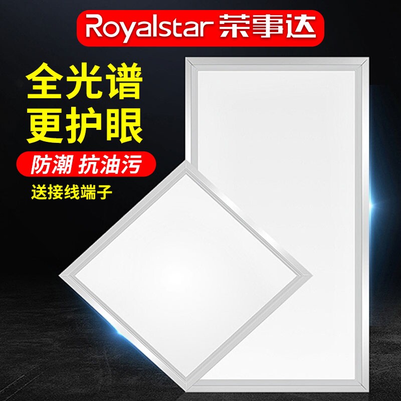 荣事达卫生间集成吊顶灯厨房30X30led平板灯厕所吸顶灯300