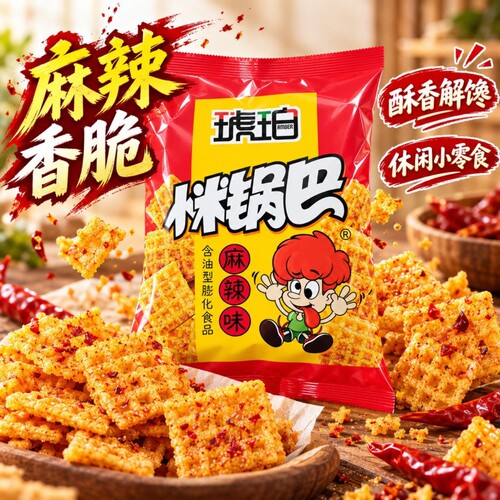 琥珀小米锅巴儿时怀旧办公室年货