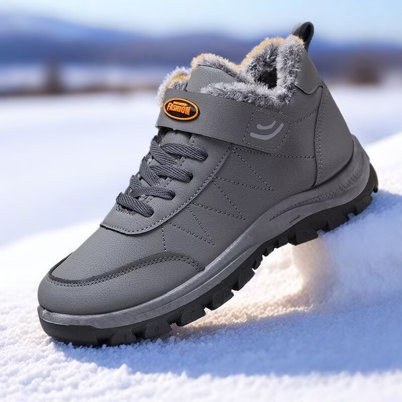 2025冬季新款棉鞋男士加绒保暖运动休闲鞋防水中老年健步鞋防滑