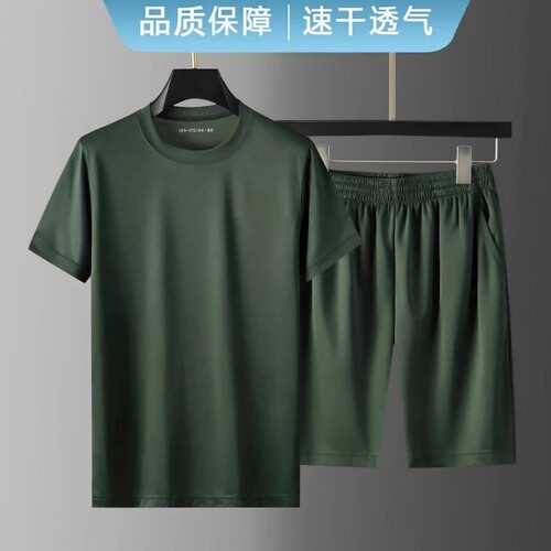 体能服橄榄绿PA短袖P体能训练服套装短袖短裤夏体能服运动短袖t恤