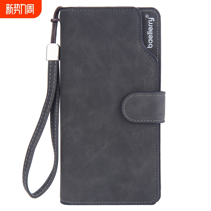 钱包男长款拉链皮夹大容量手拿包多卡位手机一体卡包男士钱夹证件