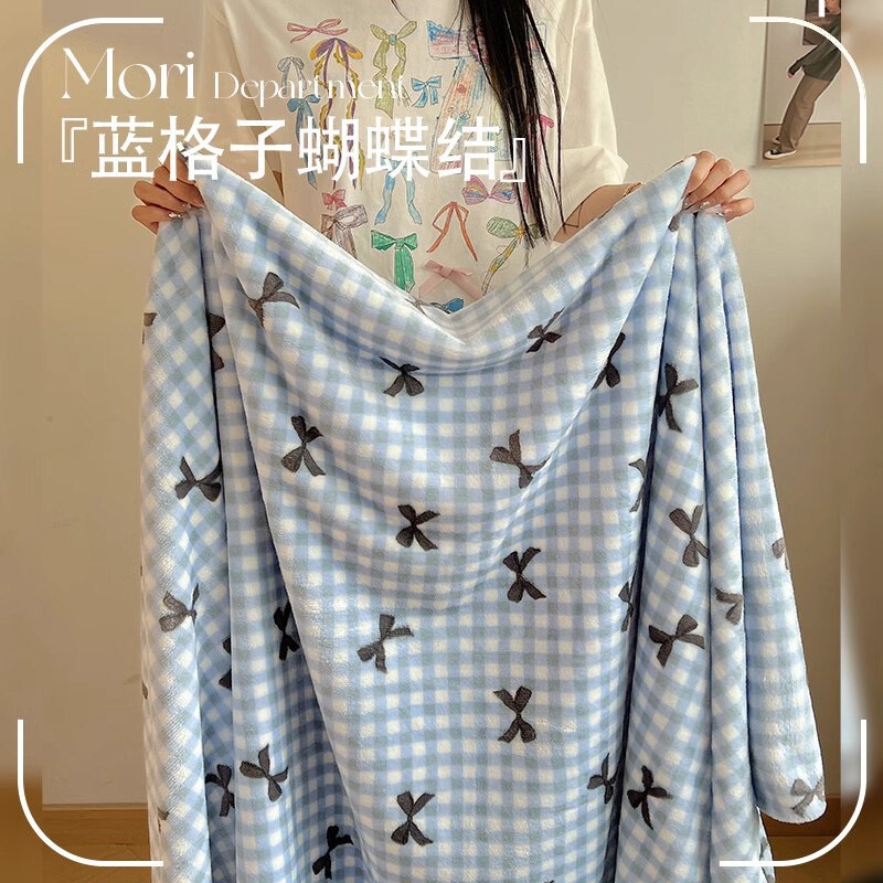 珊瑚绒毛毯子毛巾被办公室午睡沙发毯学生午休空调毯盖毯披肩冬季