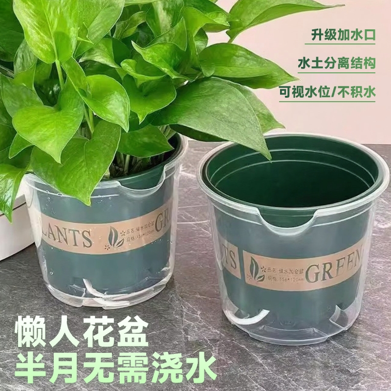 绿萝自动吸水双层盆|千人回购