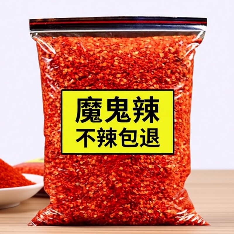 超辣特辣干辣椒面巨辣粉魔鬼椒二荆条小米辣椒粉面烧烤粉印度辣椒