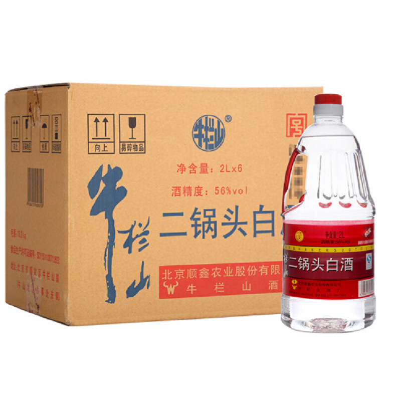 牛栏山北京二锅头白酒口粮酒 泡药酒 42/56度2L桶装