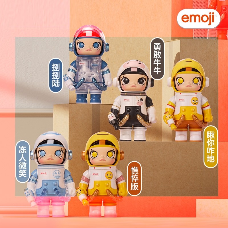 泡泡公仔MEGA MOLLY100%emoji表情包茉莉4盲盒公