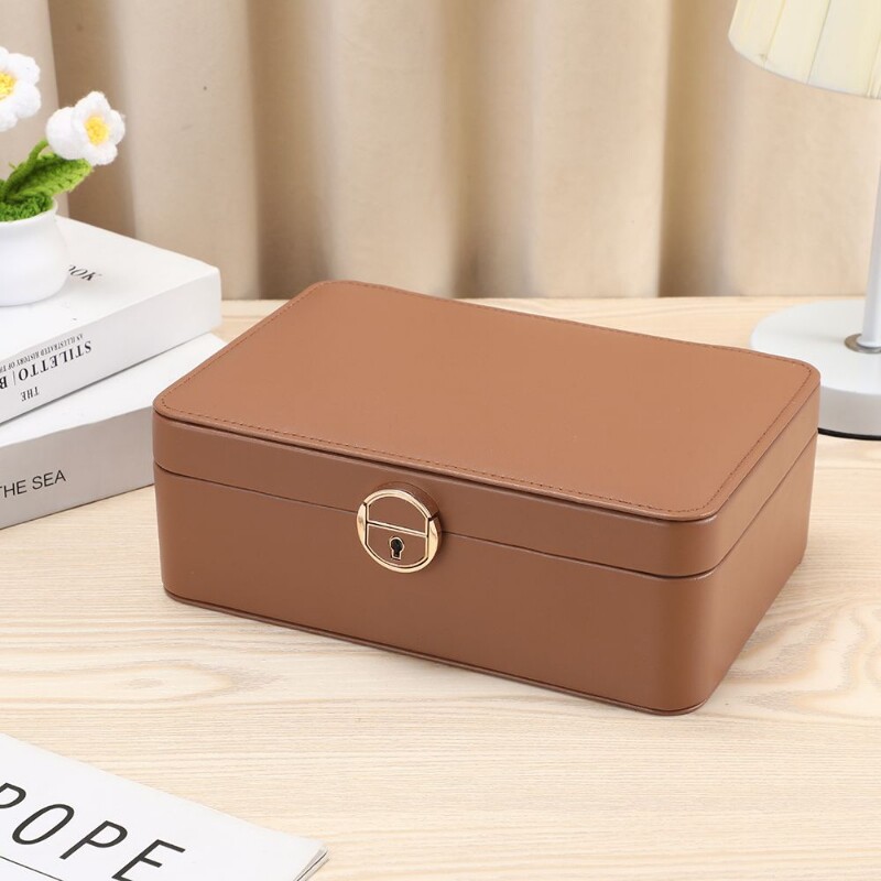 高档首饰收纳盒项链耳环耳钉耳饰手镯戒指精致饰品黄金珠宝大容量