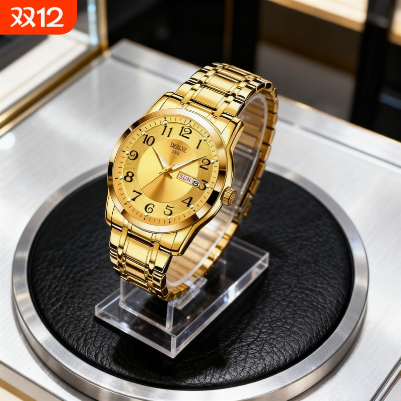 老人手表男士爸爸女款情侣表防水老年人学生石英表男款非机械表礼