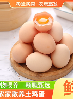 55g大谷物鸡蛋新鲜正宗农家散养柴鸡蛋月子蛋自养草鸡蛋