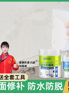 防水腻子膏防潮防霉补墙膏白色家用内墙修复刮墙大白墙面修补墙体