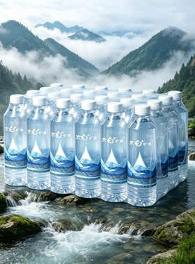太白天然矿泉水500ml*24/12瓶PH8.0123米地下活泉饮用天然矿泉水