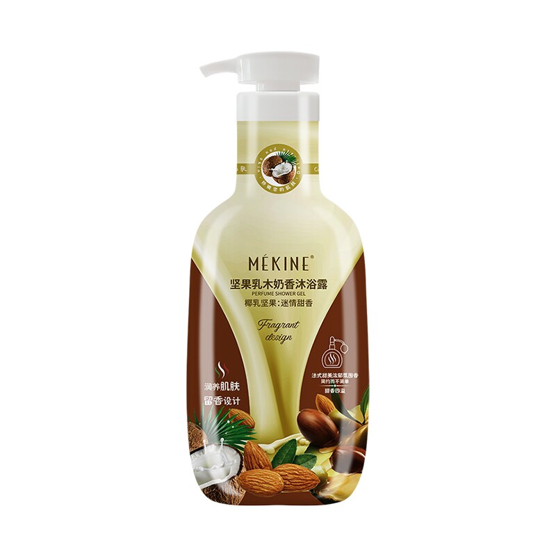 MEKINE坚果乳木奶香沐浴露保湿滋润1000ml大容量