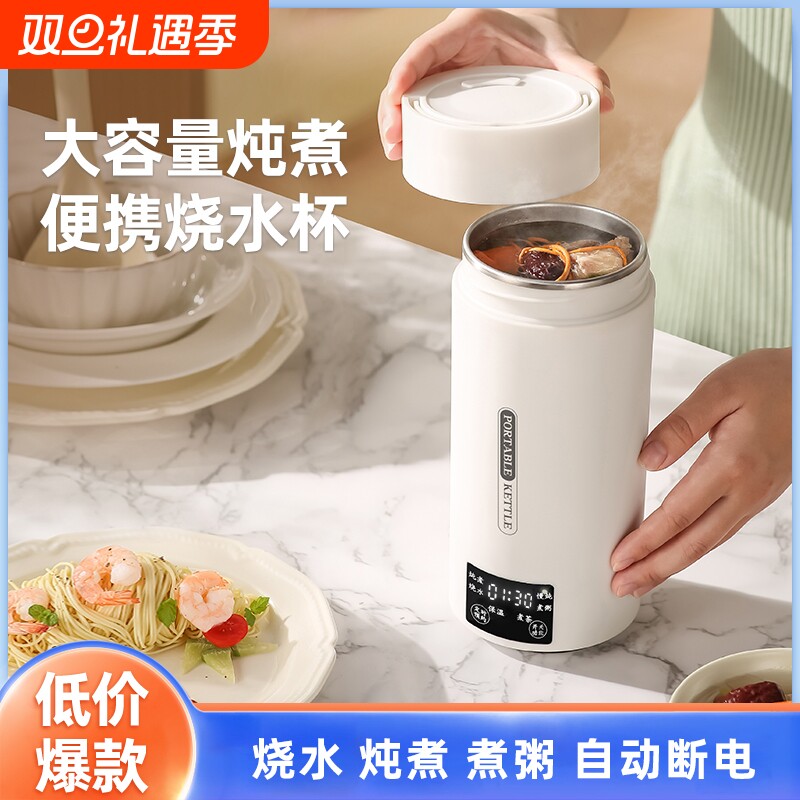 电炖杯多功能电热水杯小型养生杯便携式煮茶壶宿舍煮粥炖煮一体壶
