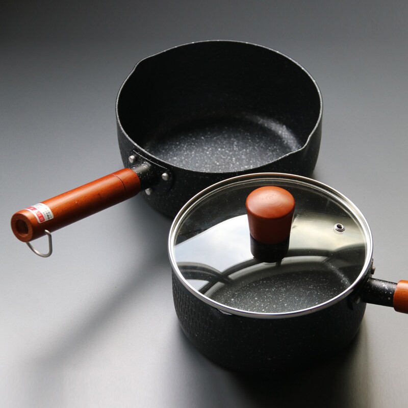 康巴赫日式雪平锅家用不粘锅 EMOOJOO不锈钢汤锅麦饭石不粘煮