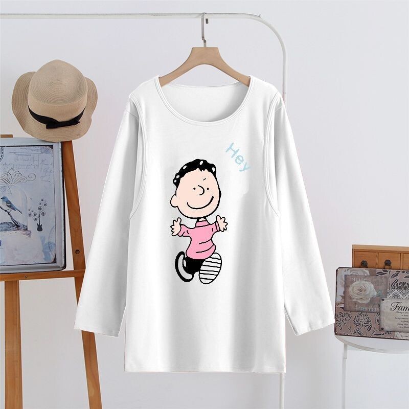 月子服哺乳长袖外出T恤上衣宽松孕妇秋季宽松款喂奶家居睡衣秋冬