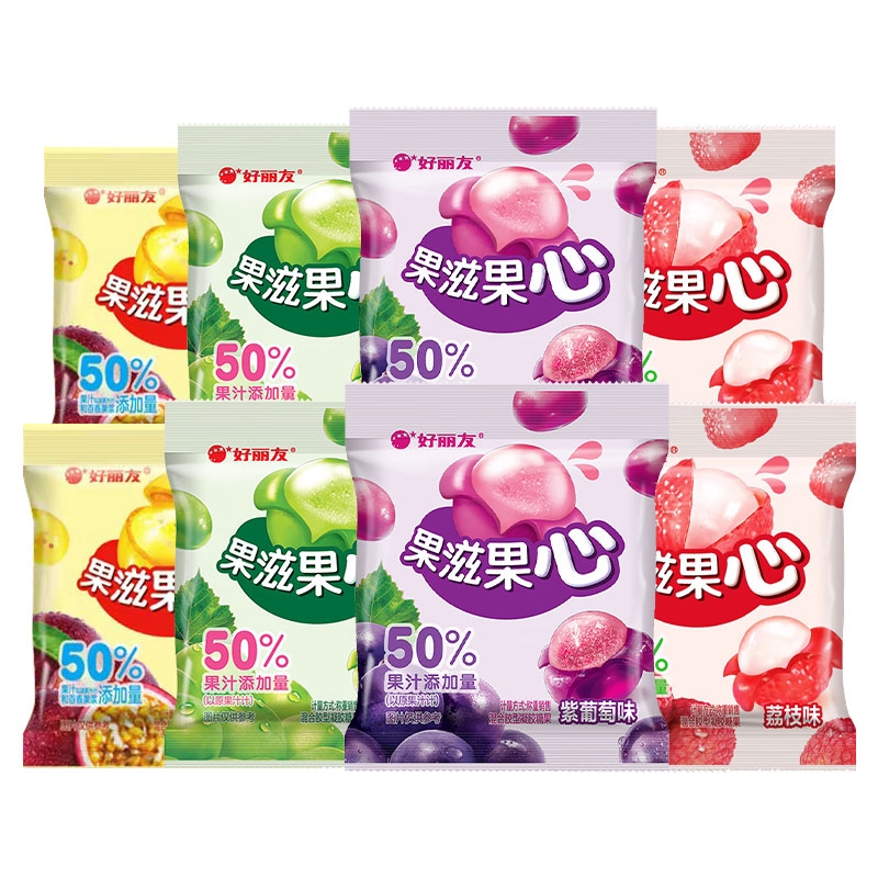 果滋果心剥皮软糖好丽友