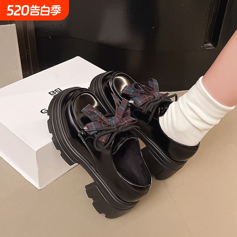 学院风jk鞋厚底乐福鞋松糕增高百搭女鞋小皮鞋英伦风玛丽珍女单鞋