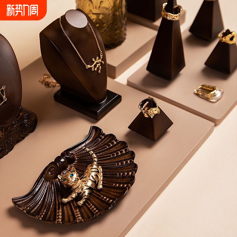 首饰展示架戒指托盘创意店铺摆件石膏简约项链架子饰品展示陈列