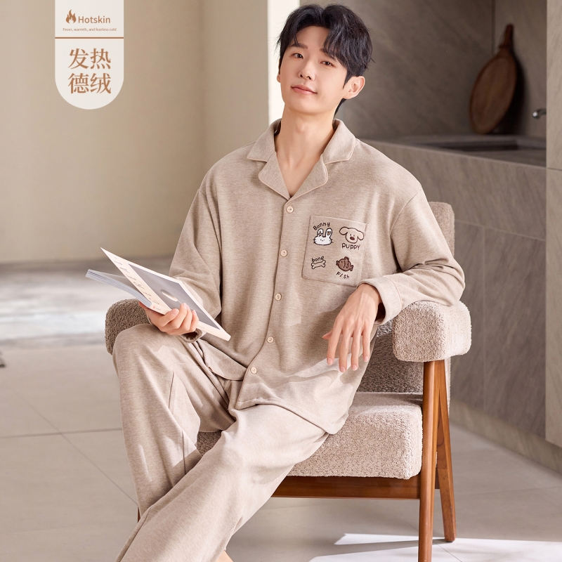【官方推荐】睡衣男德绒长袖长裤