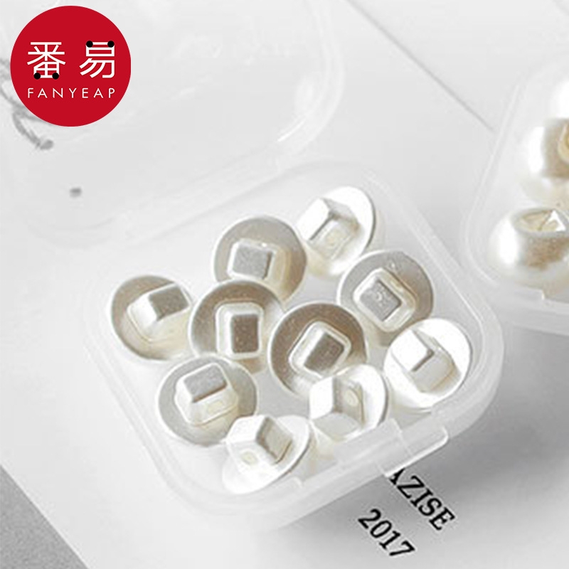 纽扣/珍珠BA1sn0-雪纺扣白色毛衣开衫扣装饰圆形针织衫扣子纽扣