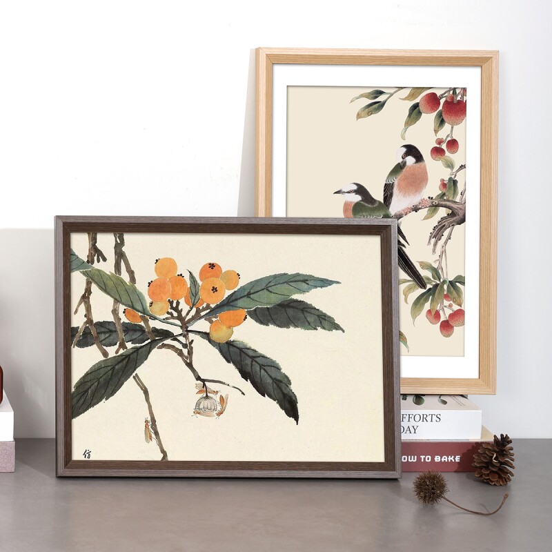 实木画框空框挂墙装裱4k开8K拼图照片海报a4A3相框木质大尺寸