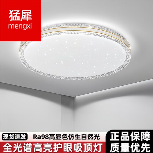 新款led吸顶灯卧室灯简约现代圆形客厅高级感主卧室房间灯具语音