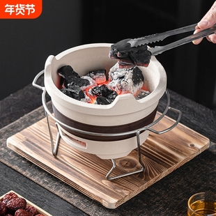 老式家用木炭炉土砂锅火锅煲炉子港式打边炉陶瓷泥小碳炉加热防烫