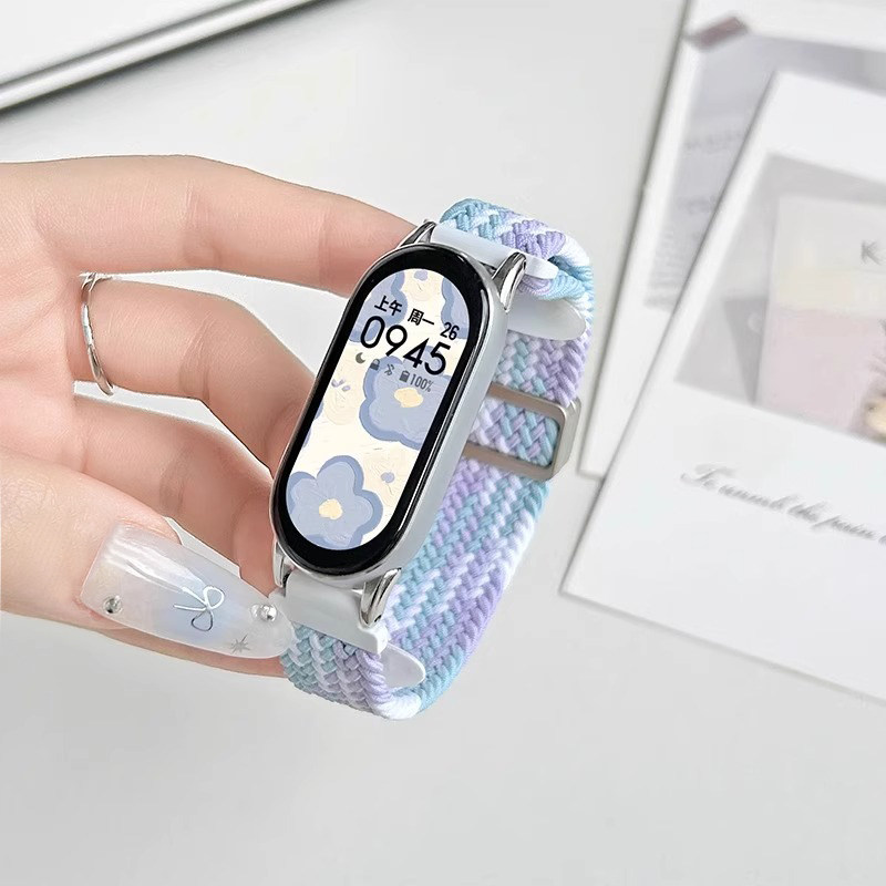 SUITABLE FOR MI BAND 9 STRAP 8 WATCH 7 WRISTBAND 6 SMART NFC VERSION SPORTS 5 MAGNETIC 4 WEAVE 3 MALE AND FEMALE STUDENTS NINE GENERATIONS OF NEW EIGHT REPLACEMENT BAND SEVEN SUMMER BREATHABLE NYLON PREMIUM WRIST ACCESSORIES