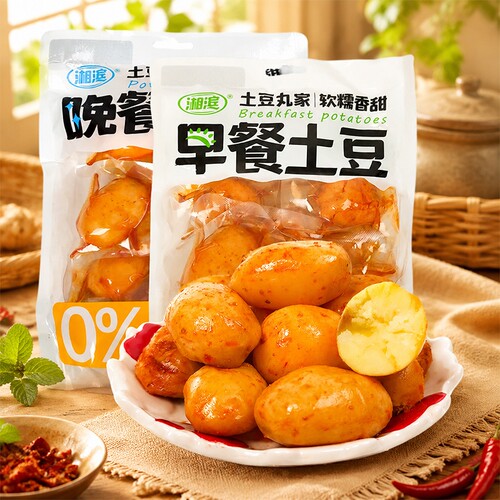 香辣0脂土豆健身代餐早餐350g大袋装即食便宜好吃休闲解馋小零食