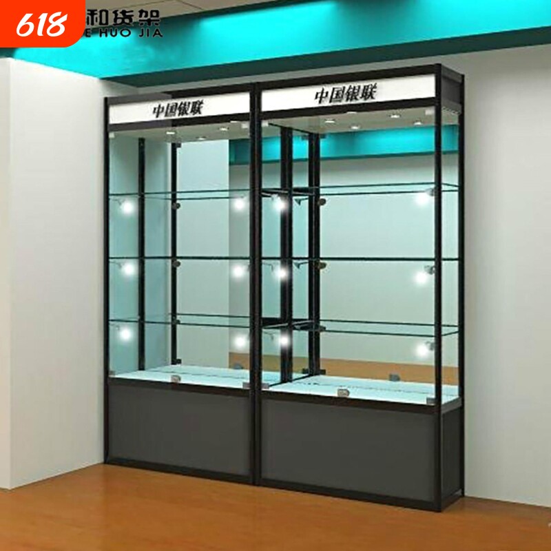 加厚玻璃展示柜样品展示柜产品展示架礼品货架模型柜台饰品柜展柜