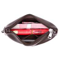 New long Japanese wallet, men's zipper clutch, handbag, business men's handbag, genuine leather, black with lychee grain thumbnail 7