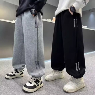 新款 2026春冬季 子运动裤 休闲束脚长裤 春季 中大儿童男孩卫裤 男童裤