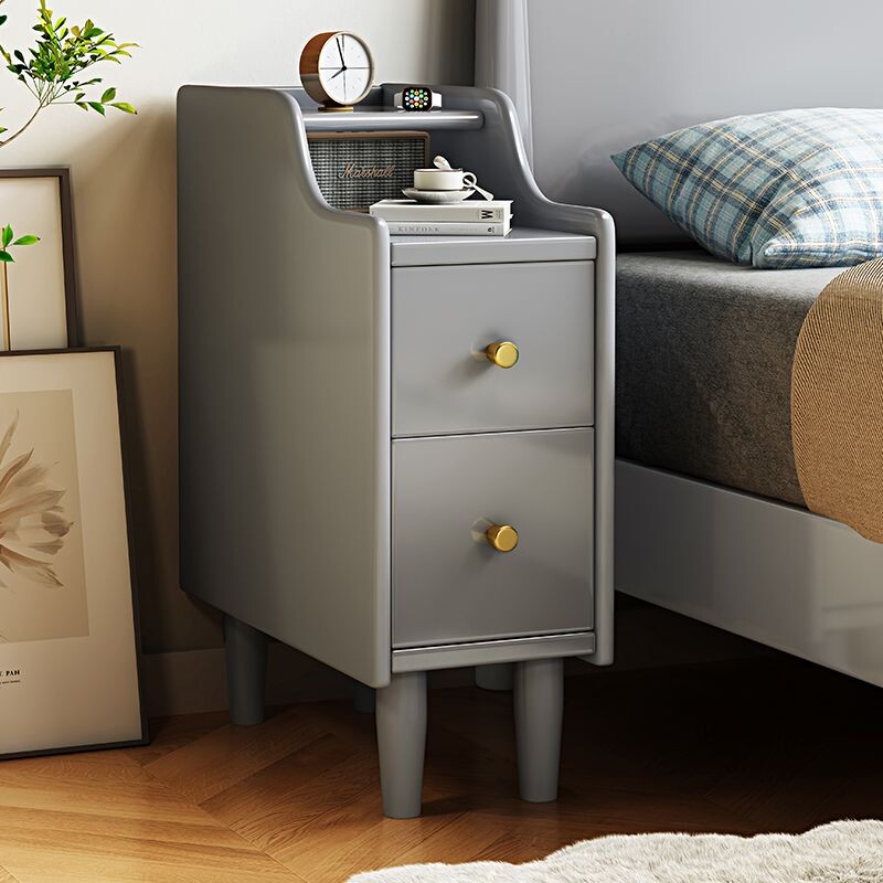 d实木窄床头柜超窄迷你小型极窄床边柜20/25cm家用夹缝柜收纳