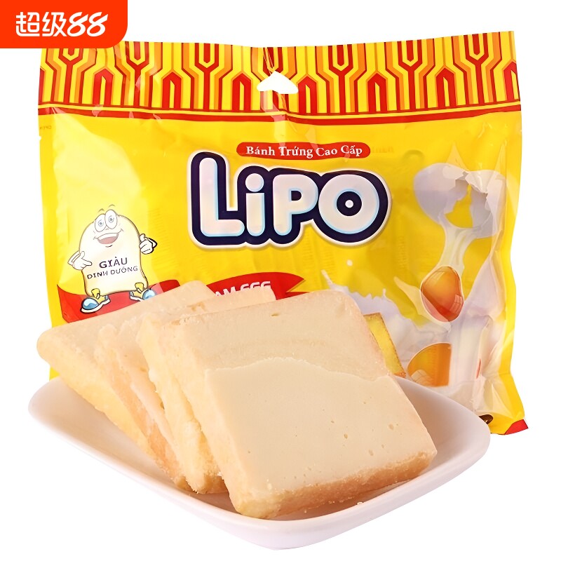官旗直售Lipo面包干饼干组合越南进口小零食休闲食品小包装榴莲